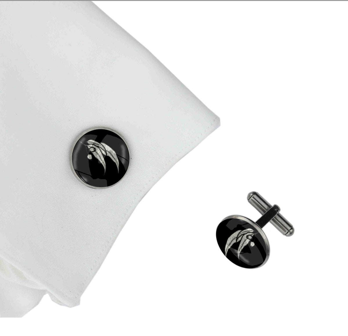 EUCALYPTUS GUMTREE GUMNUT CIRCLE ELEGANT CUFFLINKS