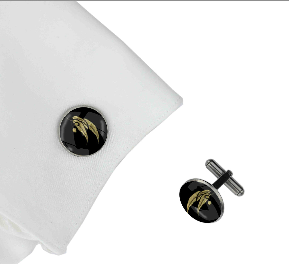 EUCALYPTUS GUMTREE GUMNUT CIRCLE ELEGANT CUFFLINKS
