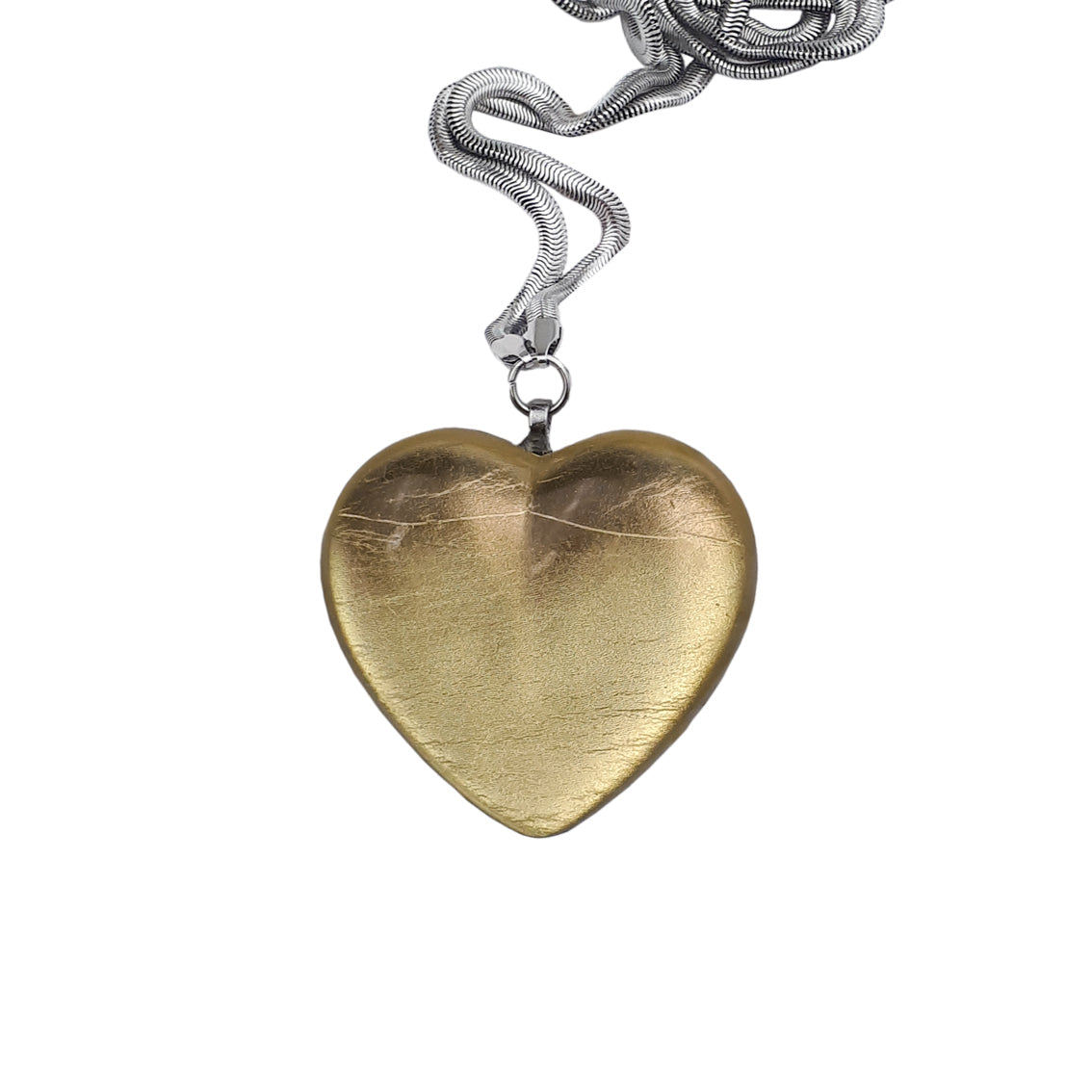 HEART SHAPE STATEMENT PENDANT ON A CHAIN - F001