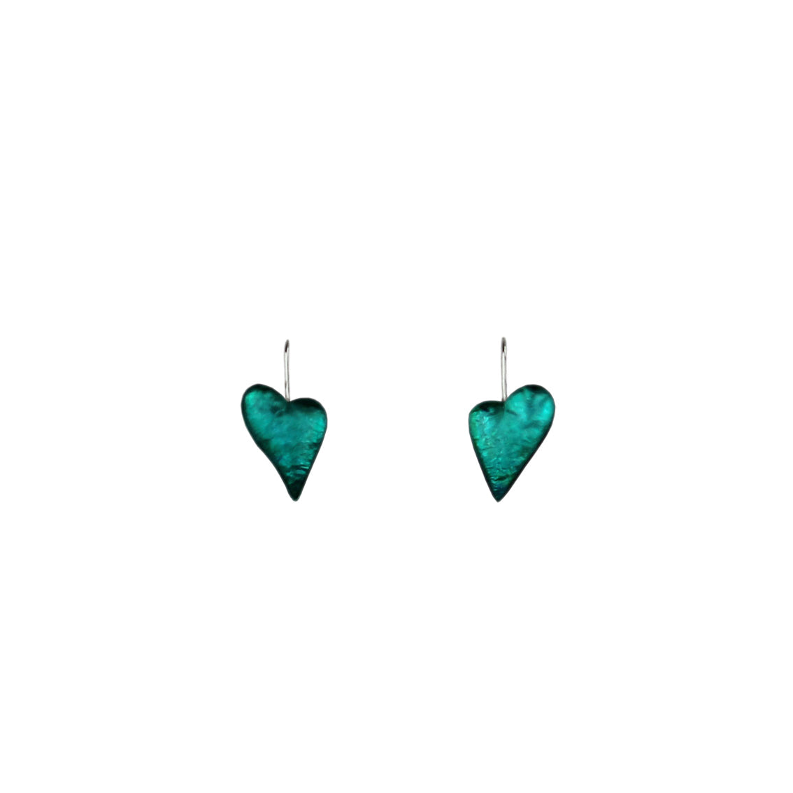 HEART SHAPE WITH A FROSTY FINISH EARRINGS - F067