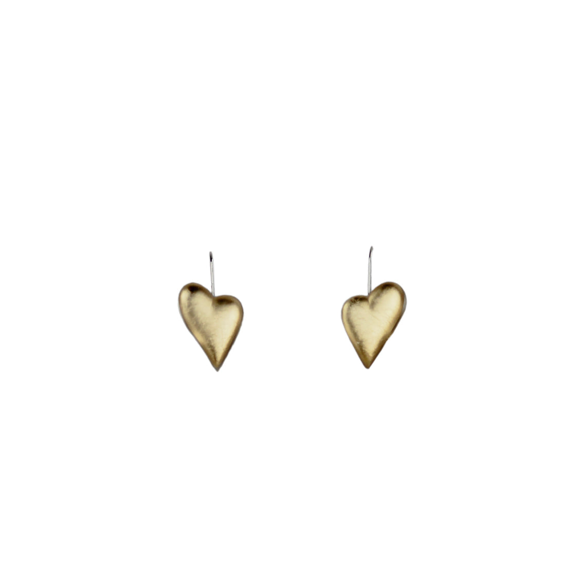 HEART SHAPE WITH A FROSTY FINISH EARRINGS - F067