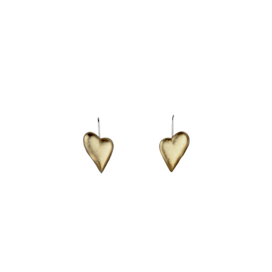 HEART SHAPE WITH A FROSTY FINISH EARRINGS - F067