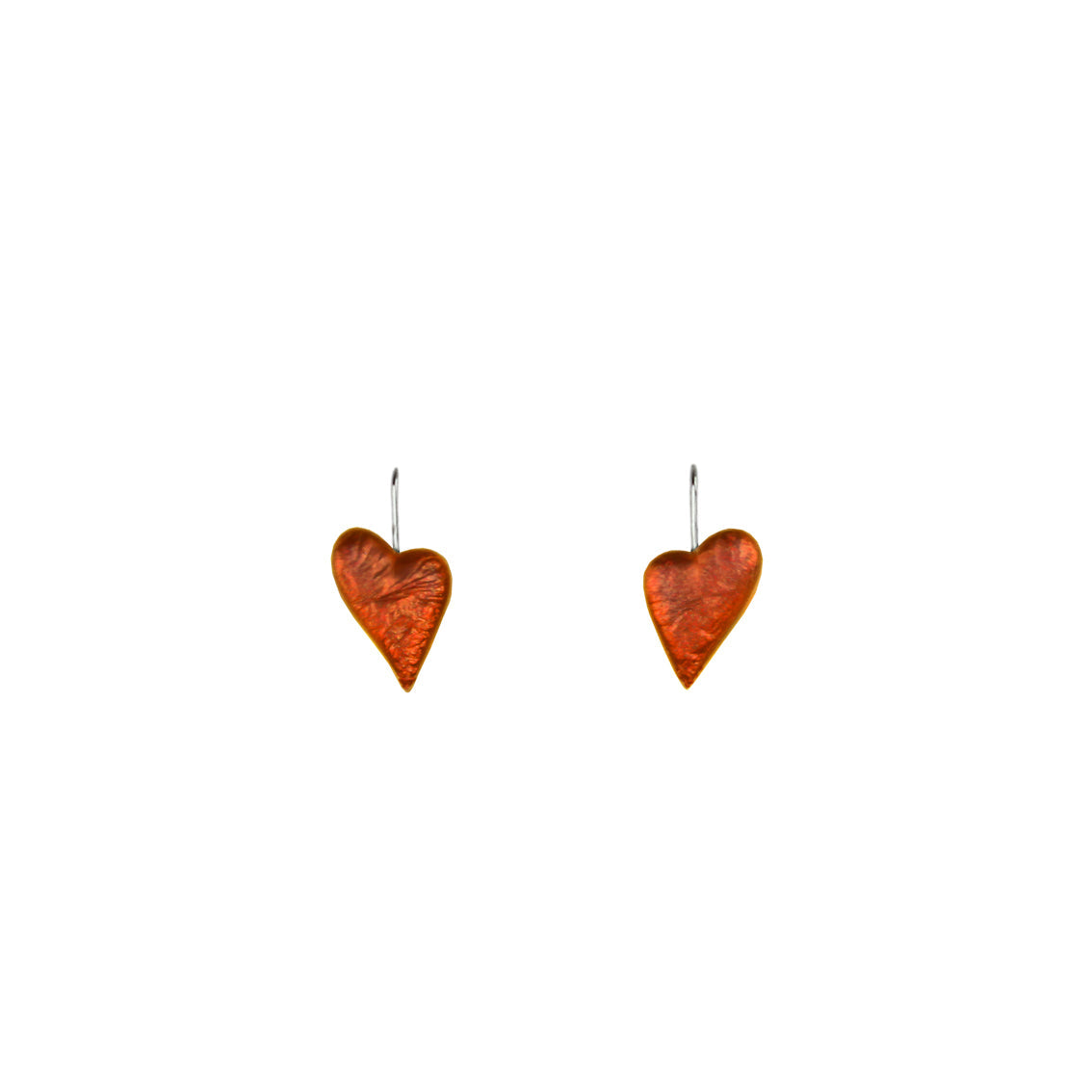 HEART SHAPE WITH A FROSTY FINISH EARRINGS - F067