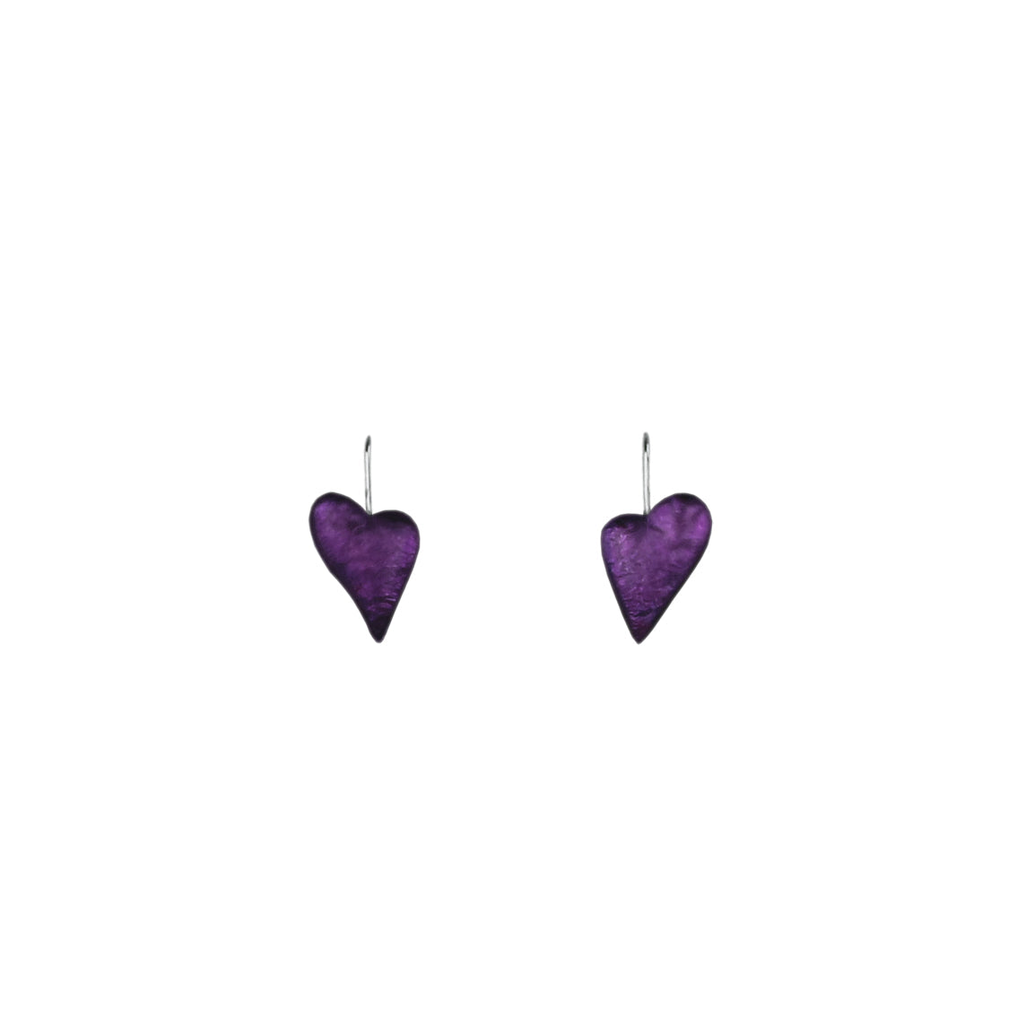HEART SHAPE WITH A FROSTY FINISH EARRINGS - F067