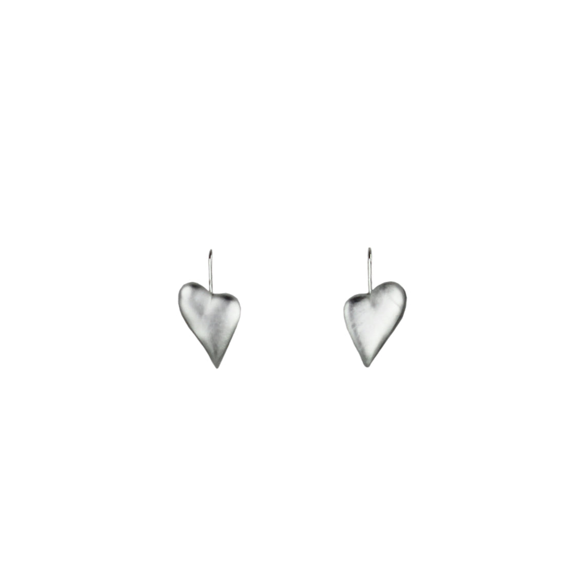 HEART SHAPE WITH A FROSTY FINISH EARRINGS - F067