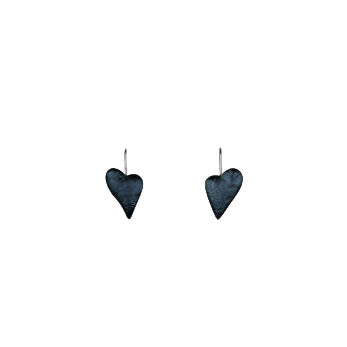 HEART SHAPE WITH A FROSTY FINISH EARRINGS - F067