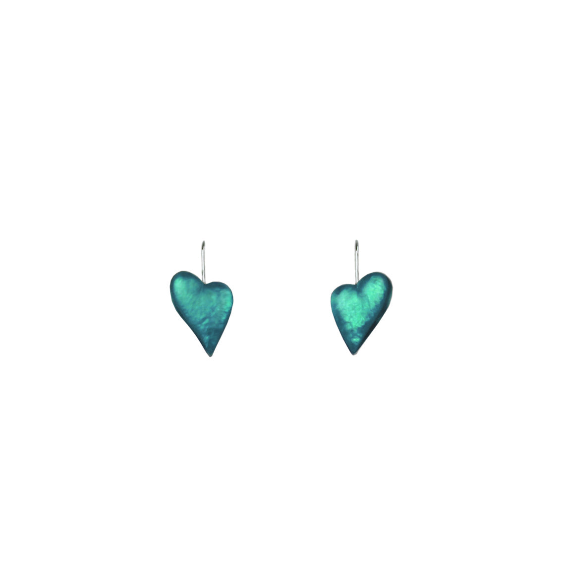 HEART SHAPE WITH A FROSTY FINISH EARRINGS - F067