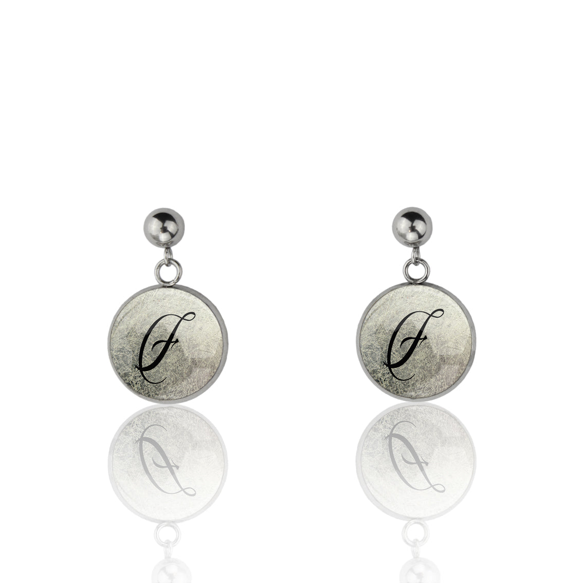 INITIAL DROP CIRCLE EARRINGS - MFY94S - on Satchel