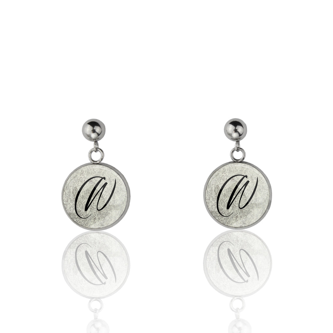 INITIAL DROP CIRCLE EARRINGS - MFY94 - in Circle Box