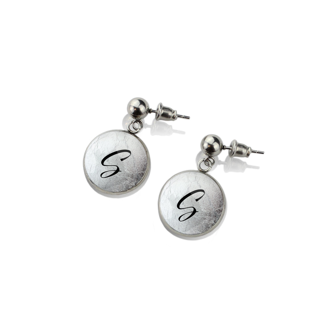 INITIAL DROP CIRCLE EARRINGS - MFY94S - on Satchel