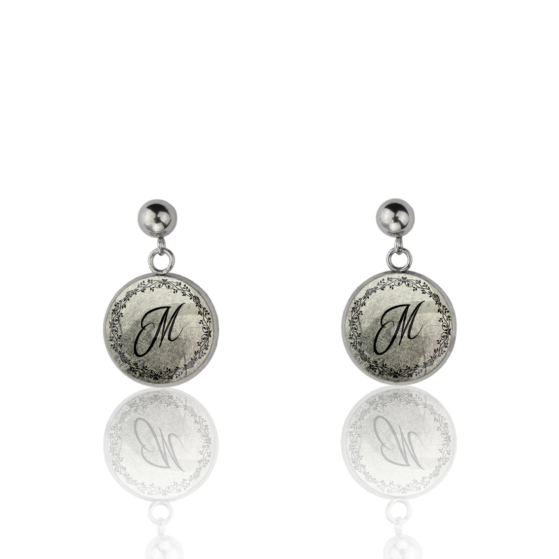 INITIAL DROP CIRCLE EARRINGS - MFY94S - on Satchel