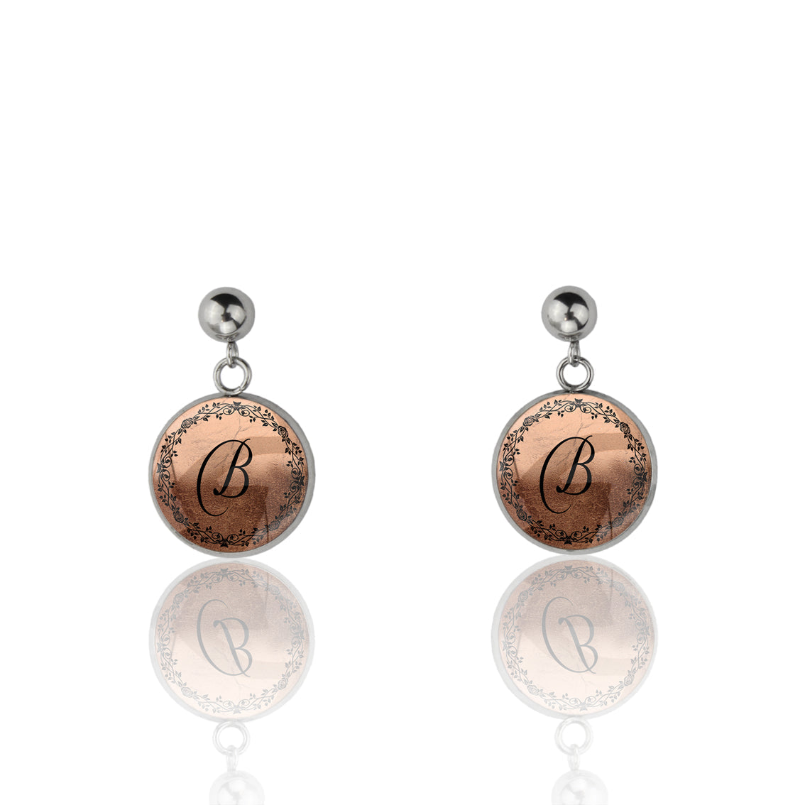 INITIAL DROP CIRCLE EARRINGS - MFY94S - on Satchel