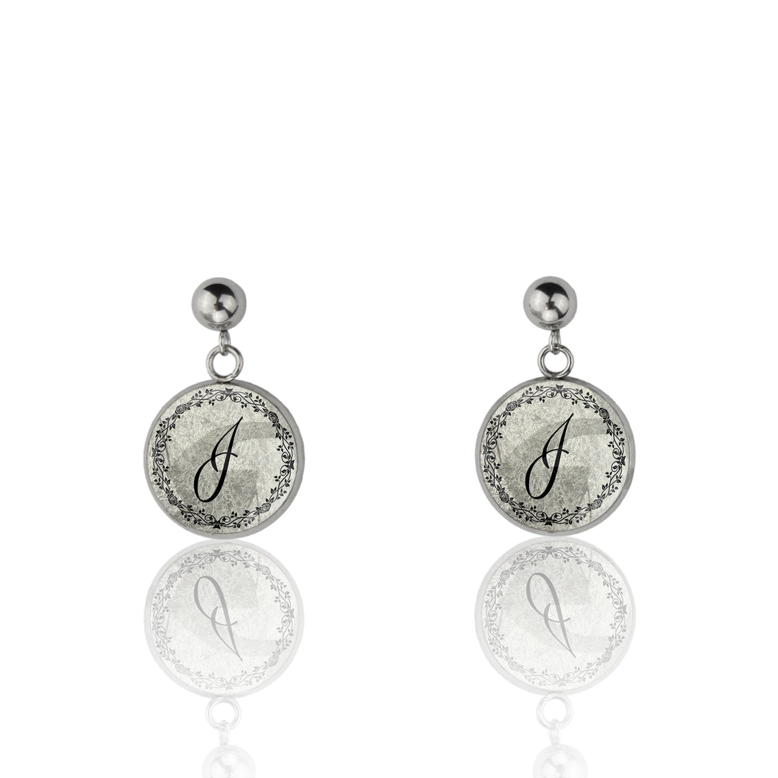 INITIAL DROP CIRCLE EARRINGS - MFY94S - on Satchel