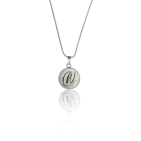 INITIAL XS CIRCLE PENDANT ON A CHAIN NECKLACE - MFY95S - on Satchel