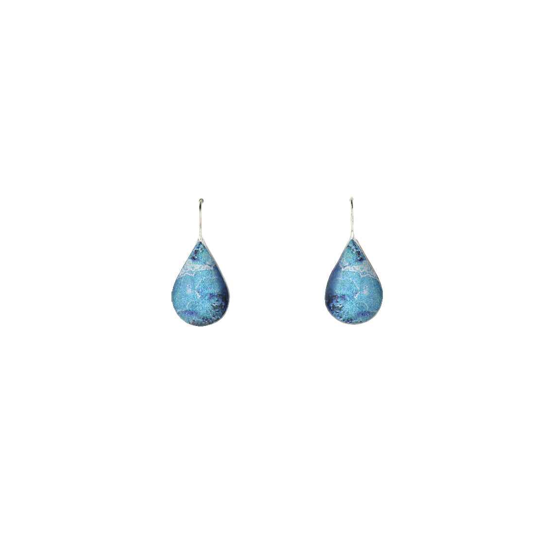 INSPIRED BY NATURE SYDNEY SANDSTONE DANGLE DROP DOMED EARRINGS - D821