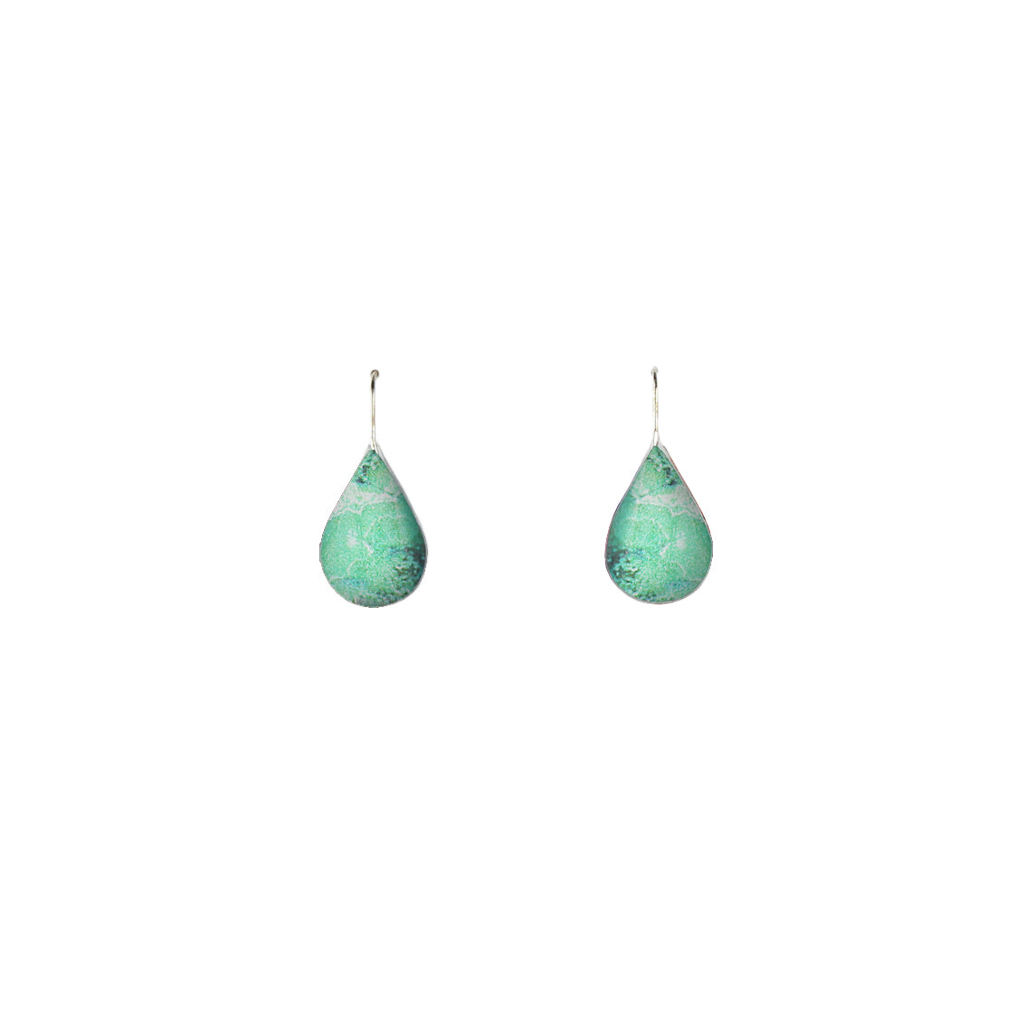 INSPIRED BY NATURE SYDNEY SANDSTONE DANGLE DROP DOMED EARRINGS - D821