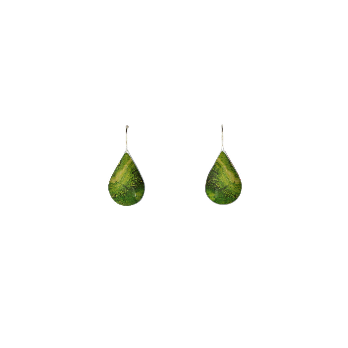 INSPIRED BY NATURE SYDNEY SANDSTONE DANGLE DROP DOMED EARRINGS - D821