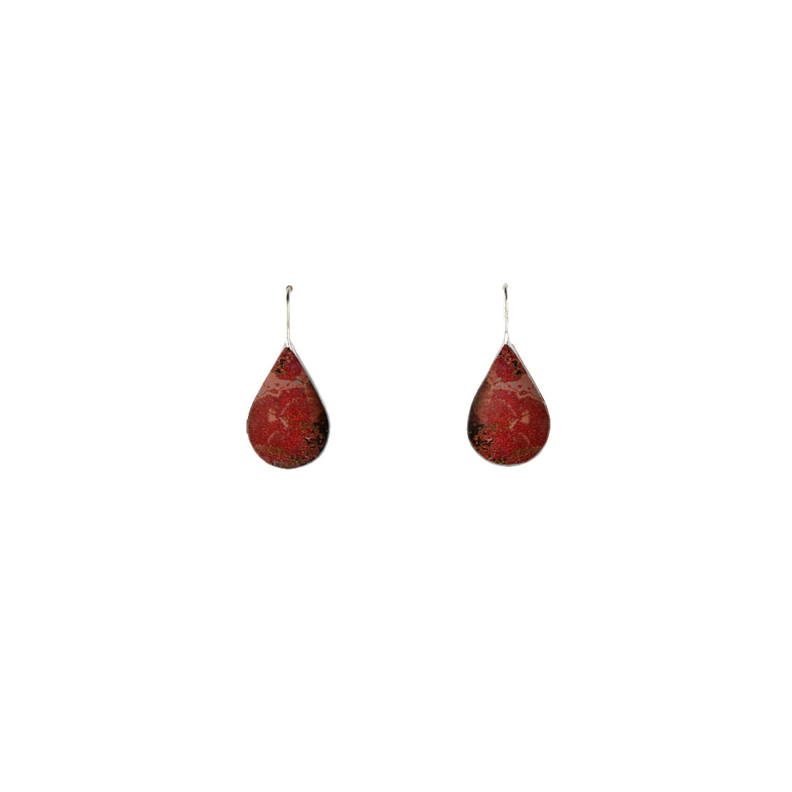 INSPIRED BY NATURE SYDNEY SANDSTONE DANGLE DROP DOMED EARRINGS - D821