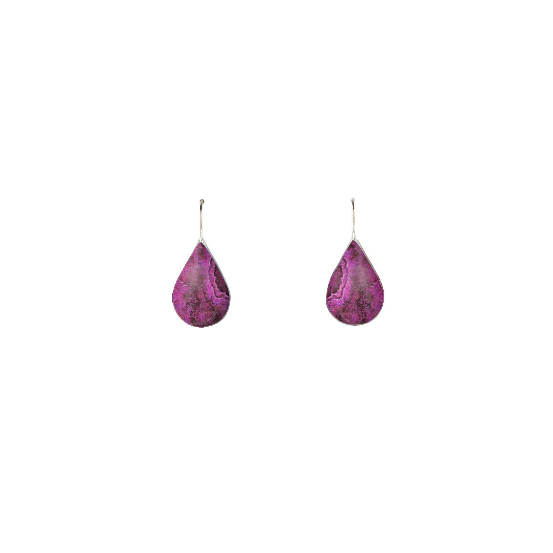 INSPIRED BY NATURE SYDNEY SANDSTONE DANGLE DROP DOMED EARRINGS - D821
