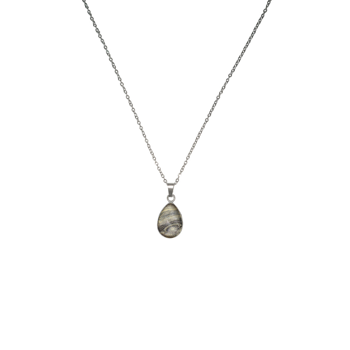 INSPIRED BY NATURE SYDNEY SANDSTONE DROP PENDANT ON A CHAIN NECKLACE - D790 - in Circle Box