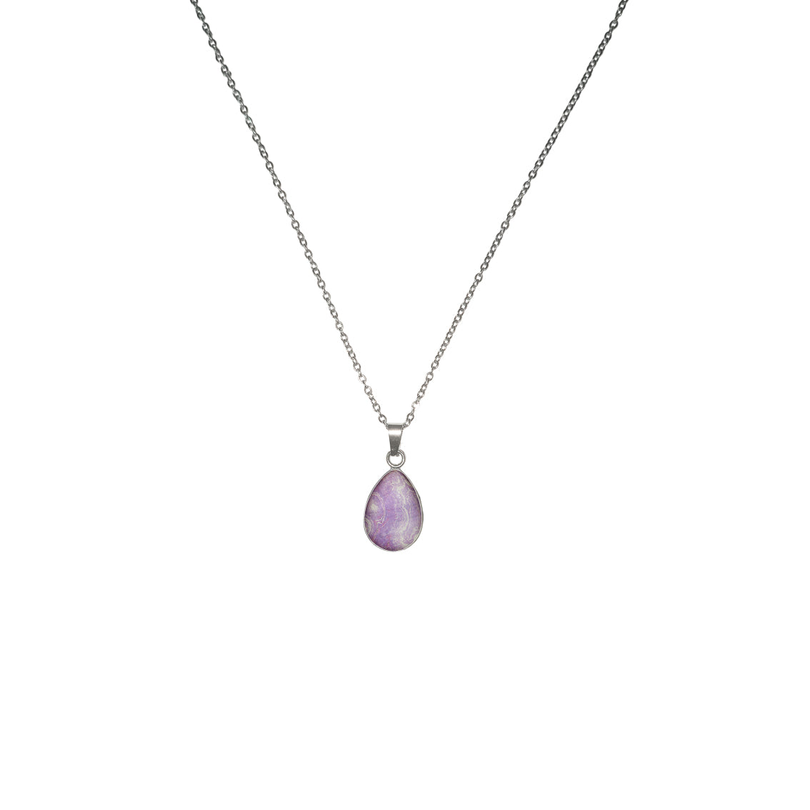 INSPIRED BY NATURE SYDNEY SANDSTONE DROP PENDANT ON A CHAIN NECKLACE - D790 - in Circle Box