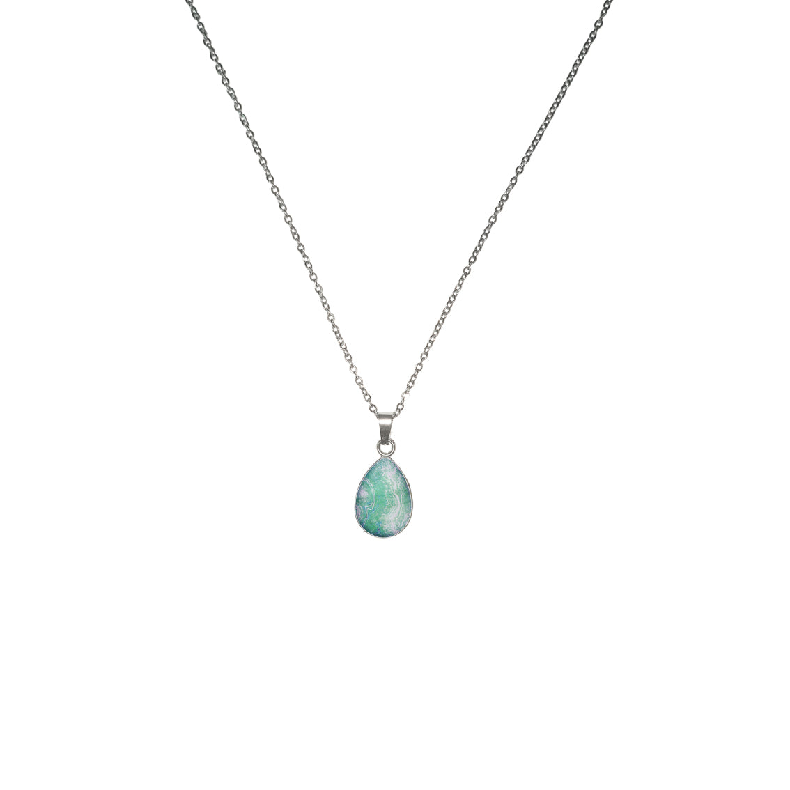 INSPIRED BY NATURE SYDNEY SANDSTONE DROP PENDANT ON A CHAIN NECKLACE - D790S - on Satchel