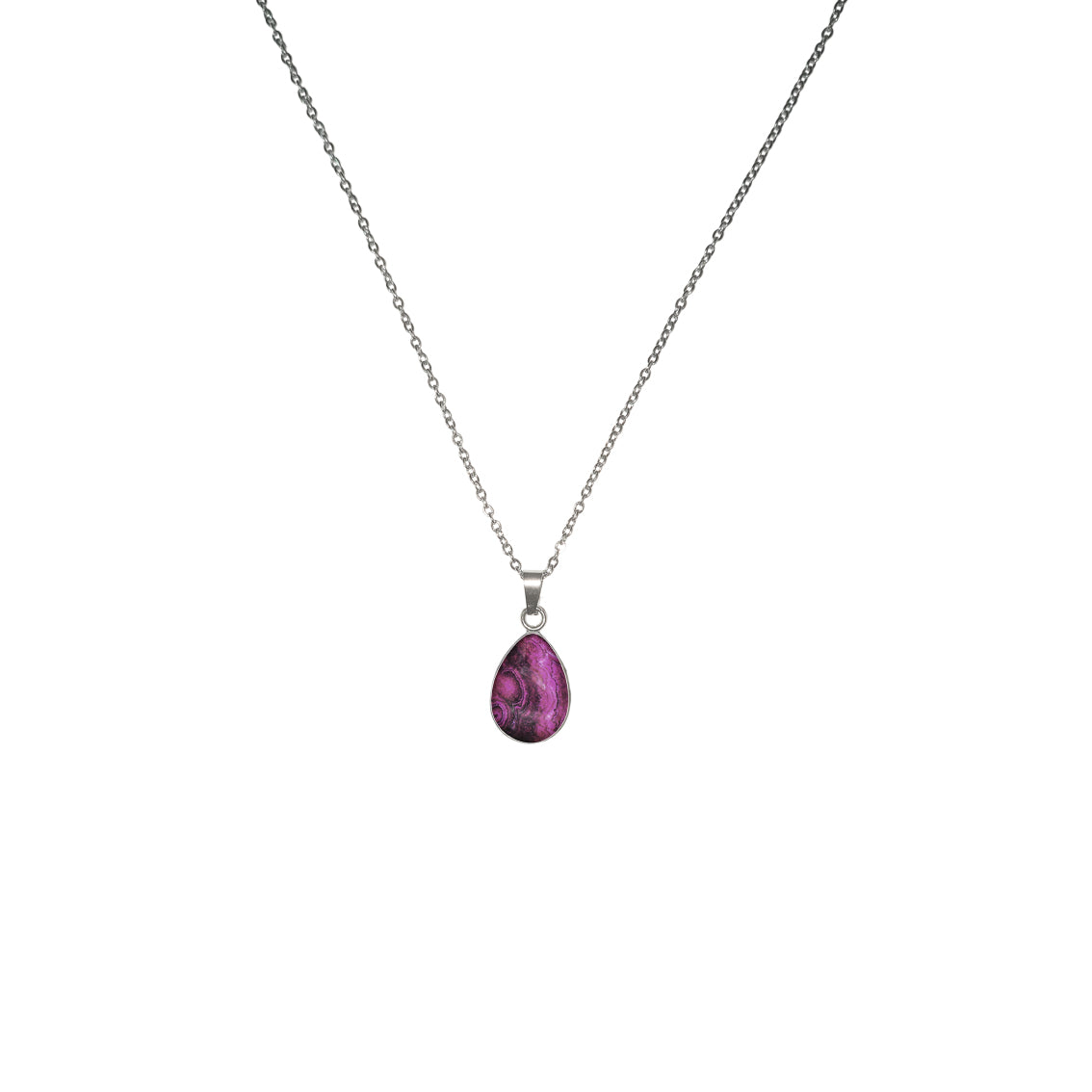 INSPIRED BY NATURE SYDNEY SANDSTONE DROP PENDANT ON A CHAIN NECKLACE - D790S - on Satchel