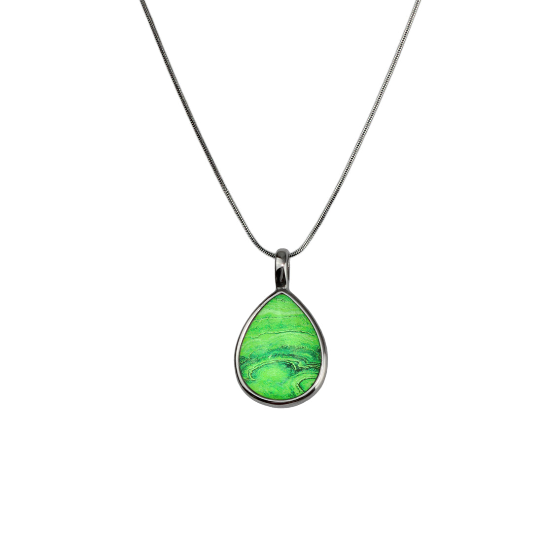 INSPIRED BY NATURE SYDNEY SANDSTONE LARGE DROP PENDANT ON A CHAIN NECKLACE - D824S - on Satchel