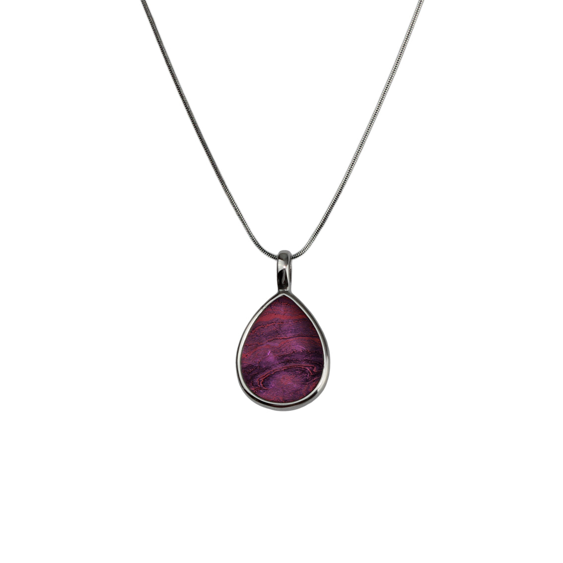 INSPIRED BY NATURE SYDNEY SANDSTONE LARGE DROP PENDANT ON A CHAIN NECKLACE - D824 - in Circle Box