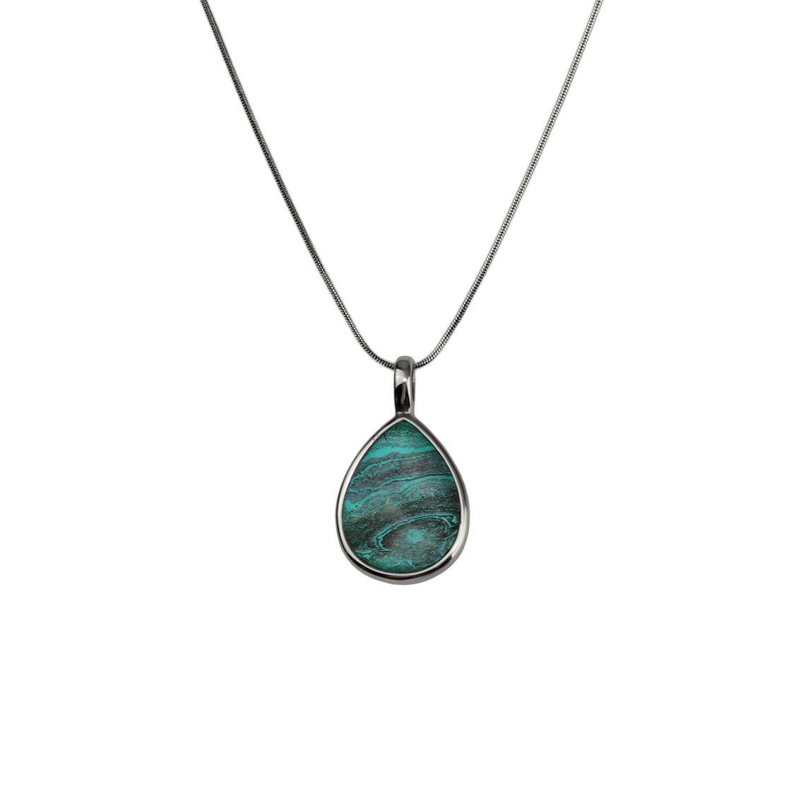 INSPIRED BY NATURE SYDNEY SANDSTONE LARGE DROP PENDANT ON A CHAIN NECKLACE - D824S - on Satchel