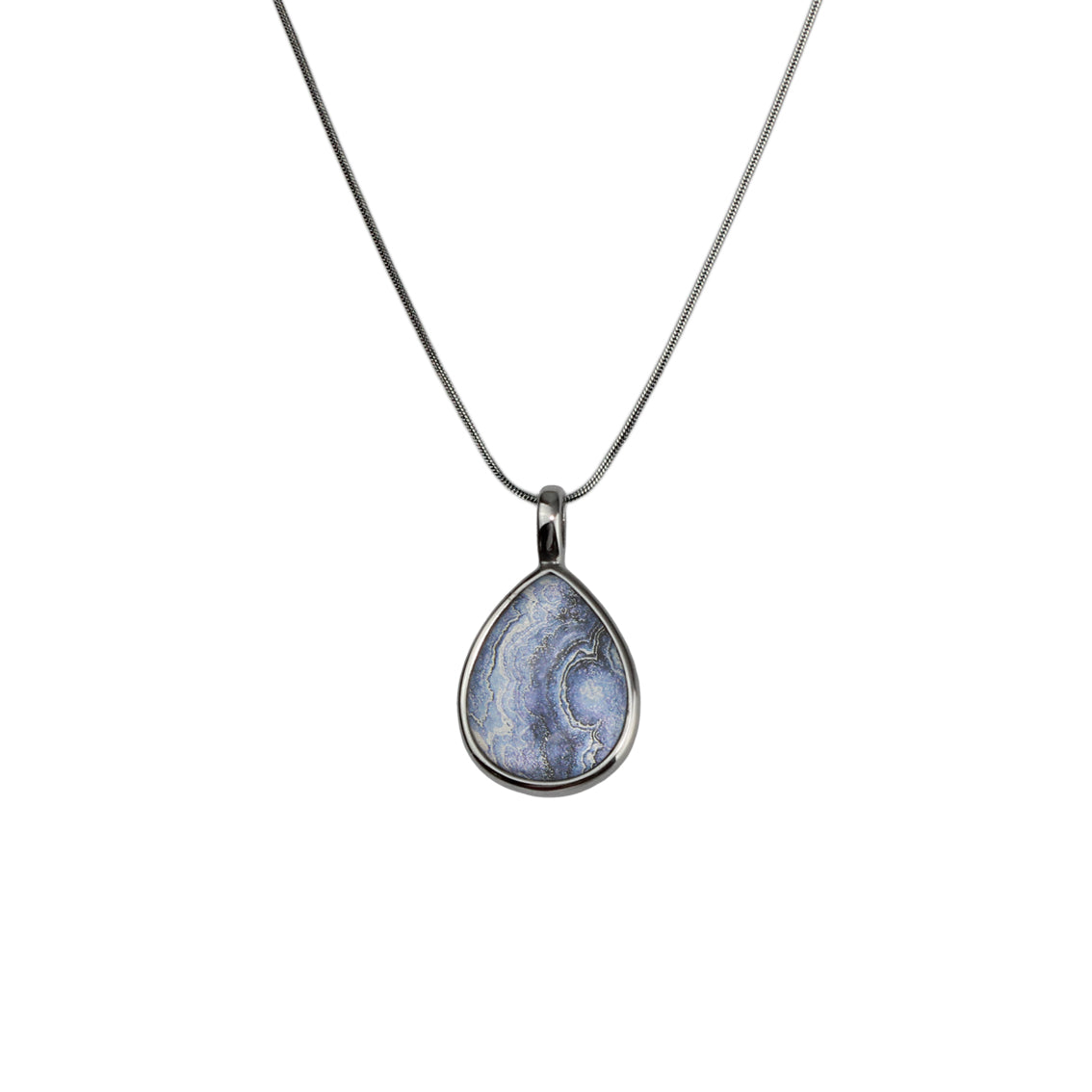 INSPIRED BY NATURE SYDNEY SANDSTONE LARGE DROP PENDANT ON A CHAIN NECKLACE - D824 - in Circle Box