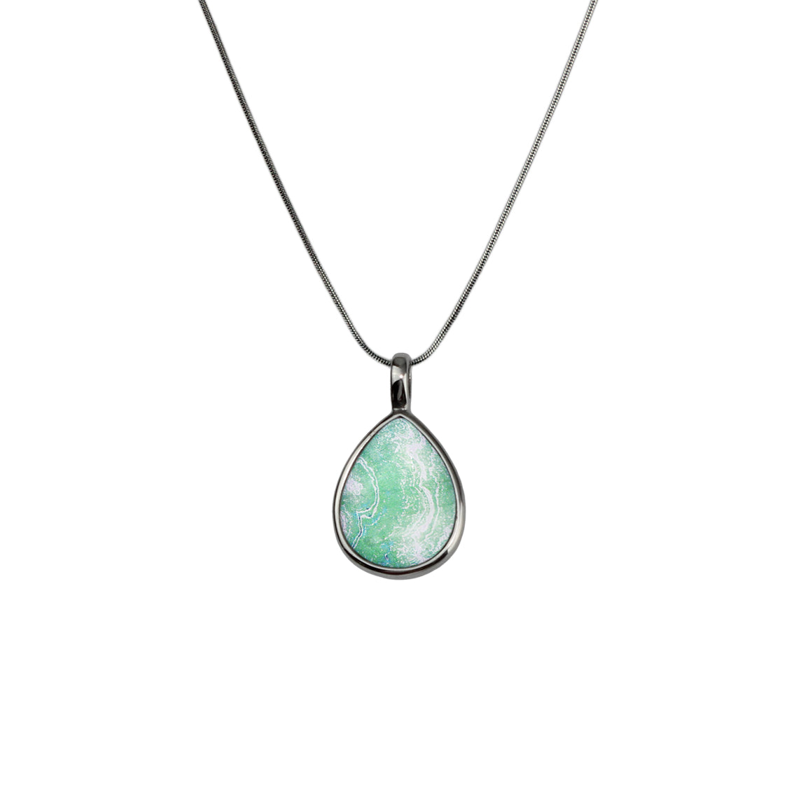 INSPIRED BY NATURE SYDNEY SANDSTONE LARGE DROP PENDANT ON A CHAIN NECKLACE - D824 - in Circle Box