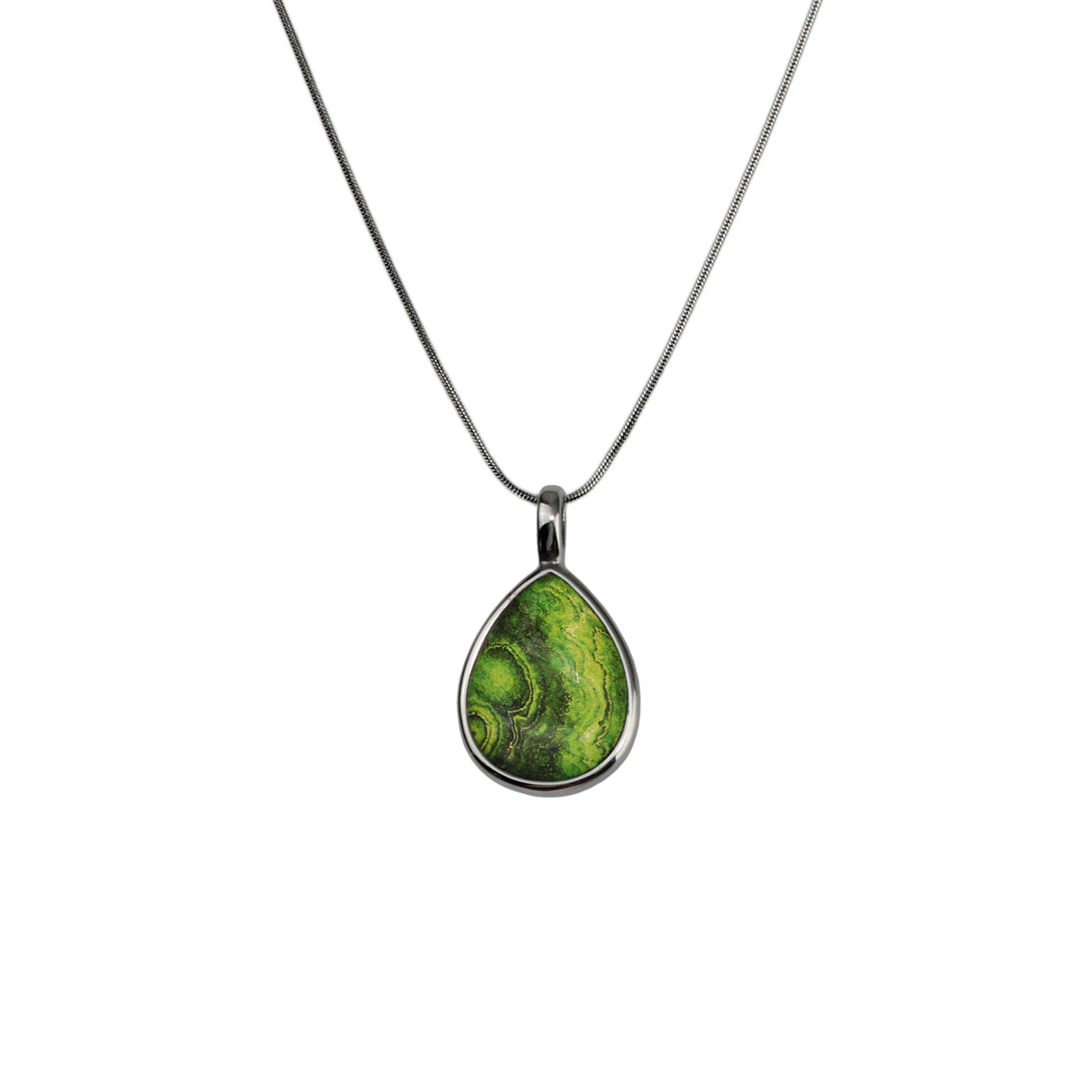 INSPIRED BY NATURE SYDNEY SANDSTONE LARGE DROP PENDANT ON A CHAIN NECKLACE - D824S - on Satchel