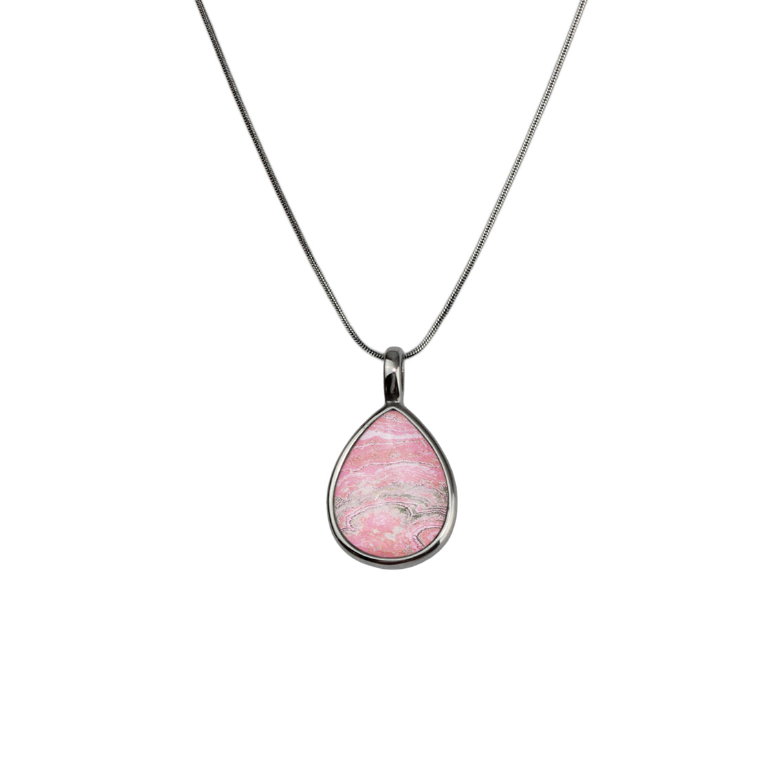 INSPIRED BY NATURE SYDNEY SANDSTONE LARGE DROP PENDANT ON A CHAIN NECKLACE - D824S - on Satchel