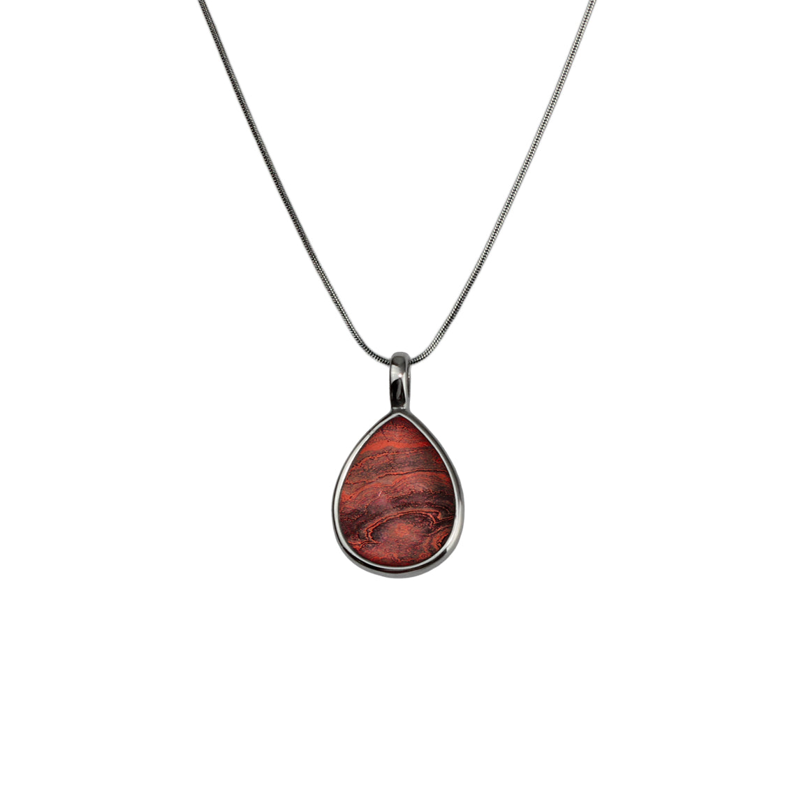 INSPIRED BY NATURE SYDNEY SANDSTONE LARGE DROP PENDANT ON A CHAIN NECKLACE - D824S - on Satchel