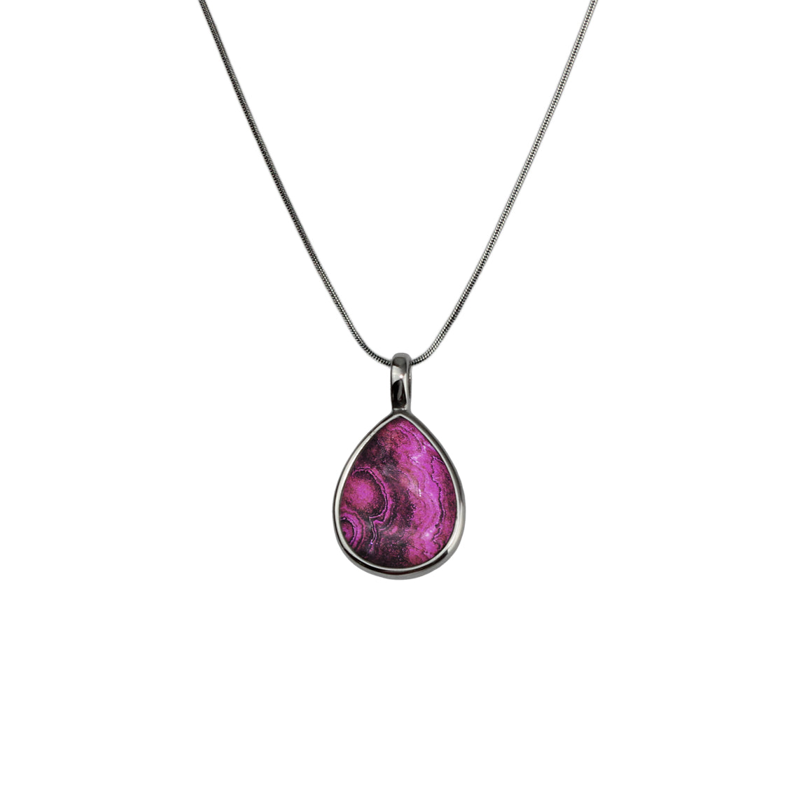 INSPIRED BY NATURE SYDNEY SANDSTONE LARGE DROP PENDANT ON A CHAIN NECKLACE - D824S - on Satchel