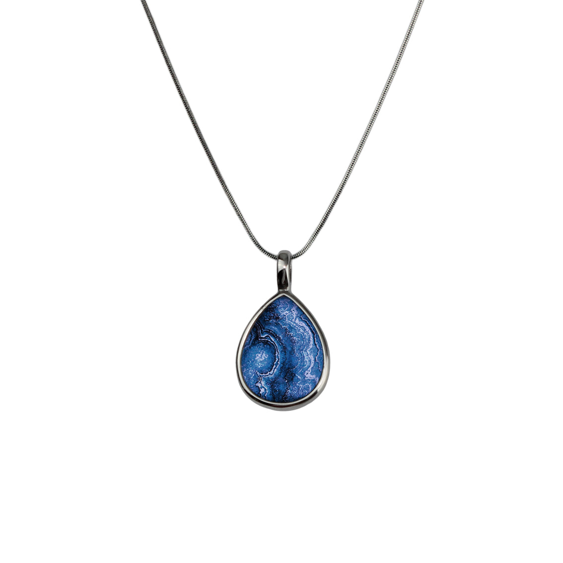 INSPIRED BY NATURE SYDNEY SANDSTONE LARGE DROP PENDANT ON A CHAIN NECKLACE - D824 - in Circle Box