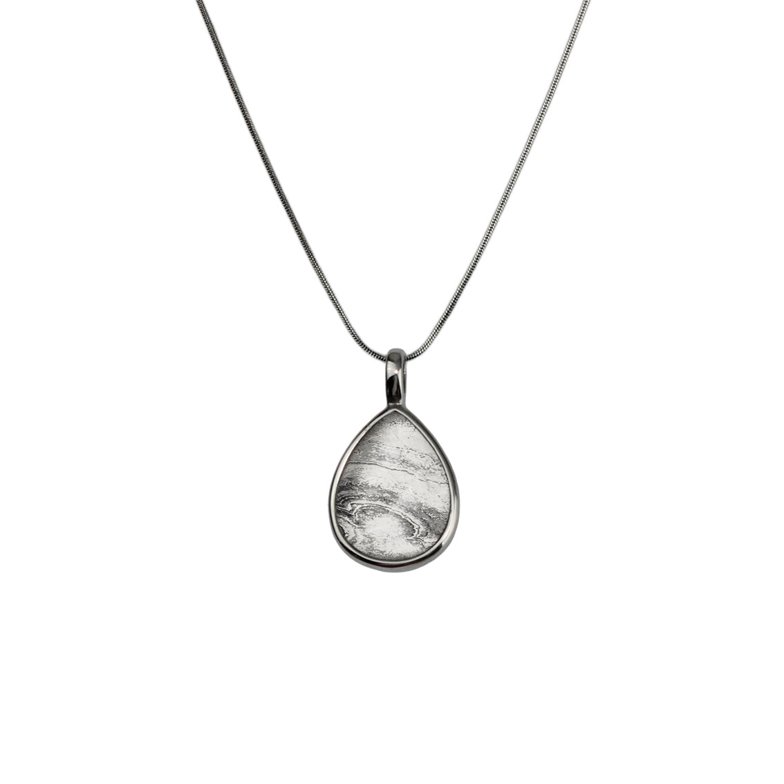 INSPIRED BY NATURE SYDNEY SANDSTONE LARGE DROP PENDANT ON A CHAIN NECKLACE - D824 - in Circle Box