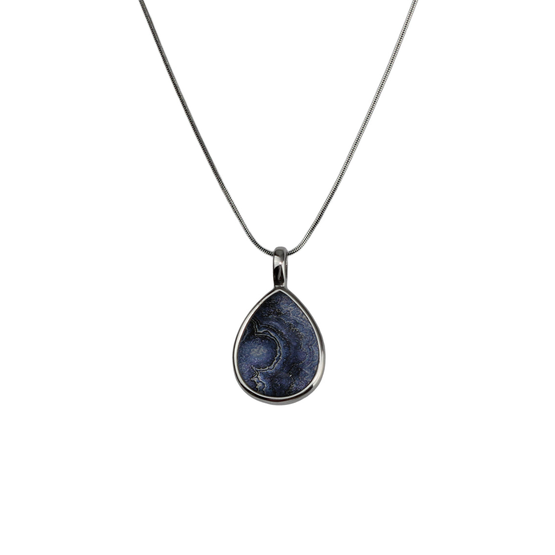 INSPIRED BY NATURE SYDNEY SANDSTONE LARGE DROP PENDANT ON A CHAIN NECKLACE - D824S - on Satchel