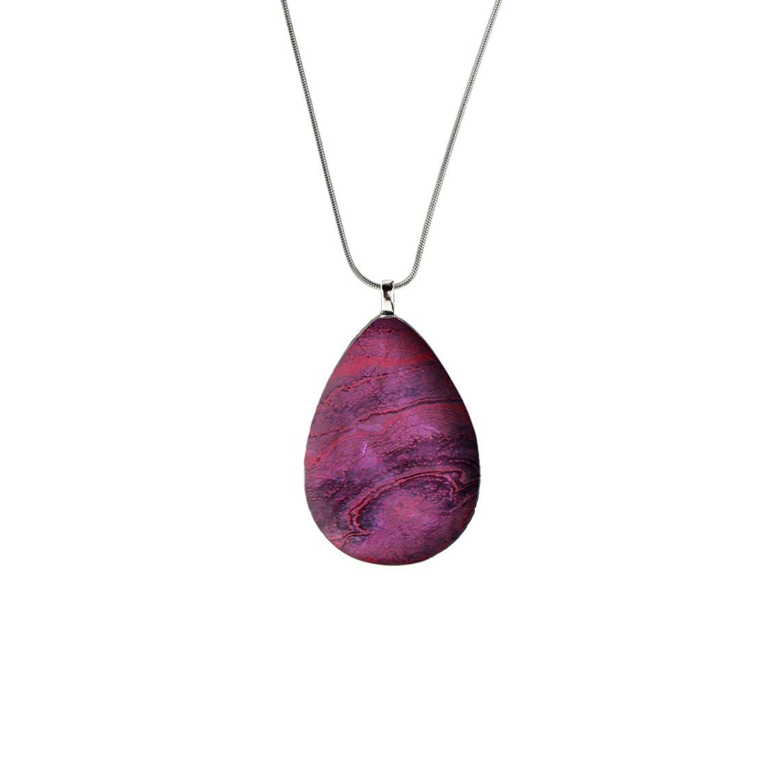 INSPIRED BY NATURE SYDNEY SANDSTONE LARGE DROP PENDANT ON A CHAIN NECKLACE - D805