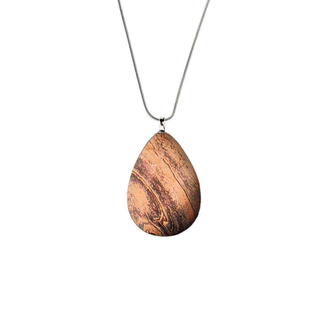 INSPIRED BY NATURE SYDNEY SANDSTONE LARGE DROP PENDANT ON A CHAIN NECKLACE - D805