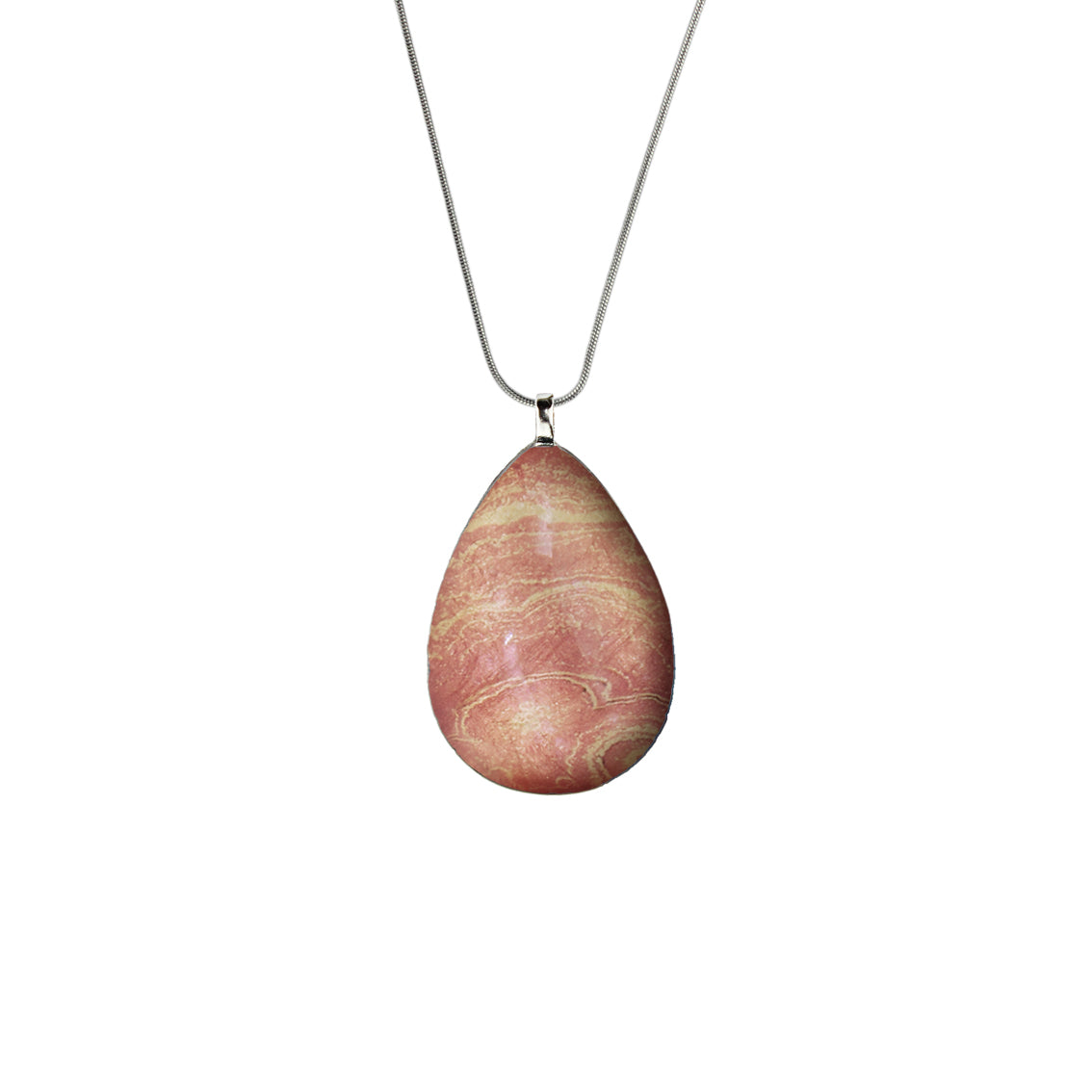 INSPIRED BY NATURE SYDNEY SANDSTONE LARGE DROP PENDANT ON A CHAIN NECKLACE - D805