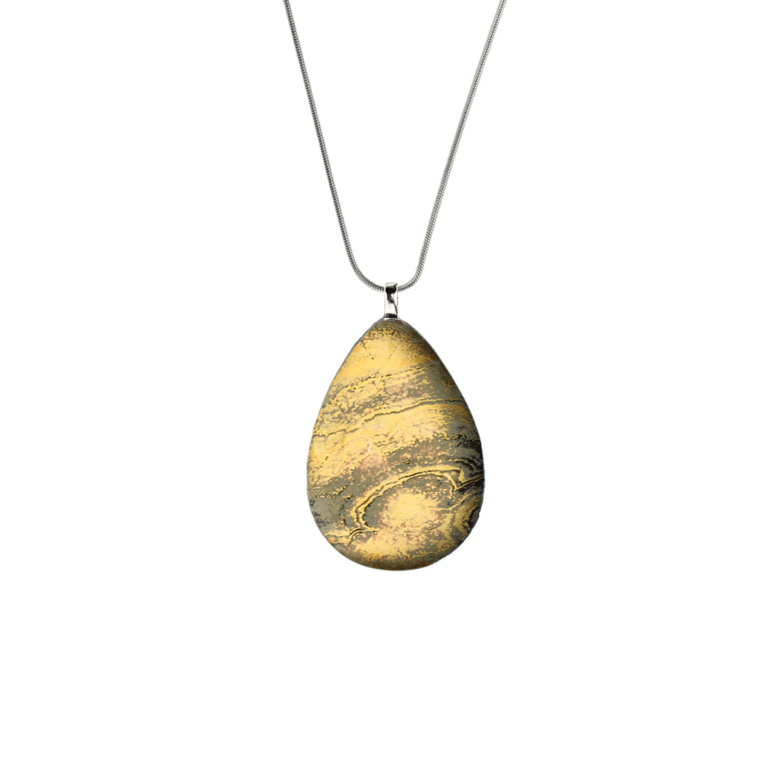 INSPIRED BY NATURE SYDNEY SANDSTONE LARGE DROP PENDANT ON A CHAIN NECKLACE - D805