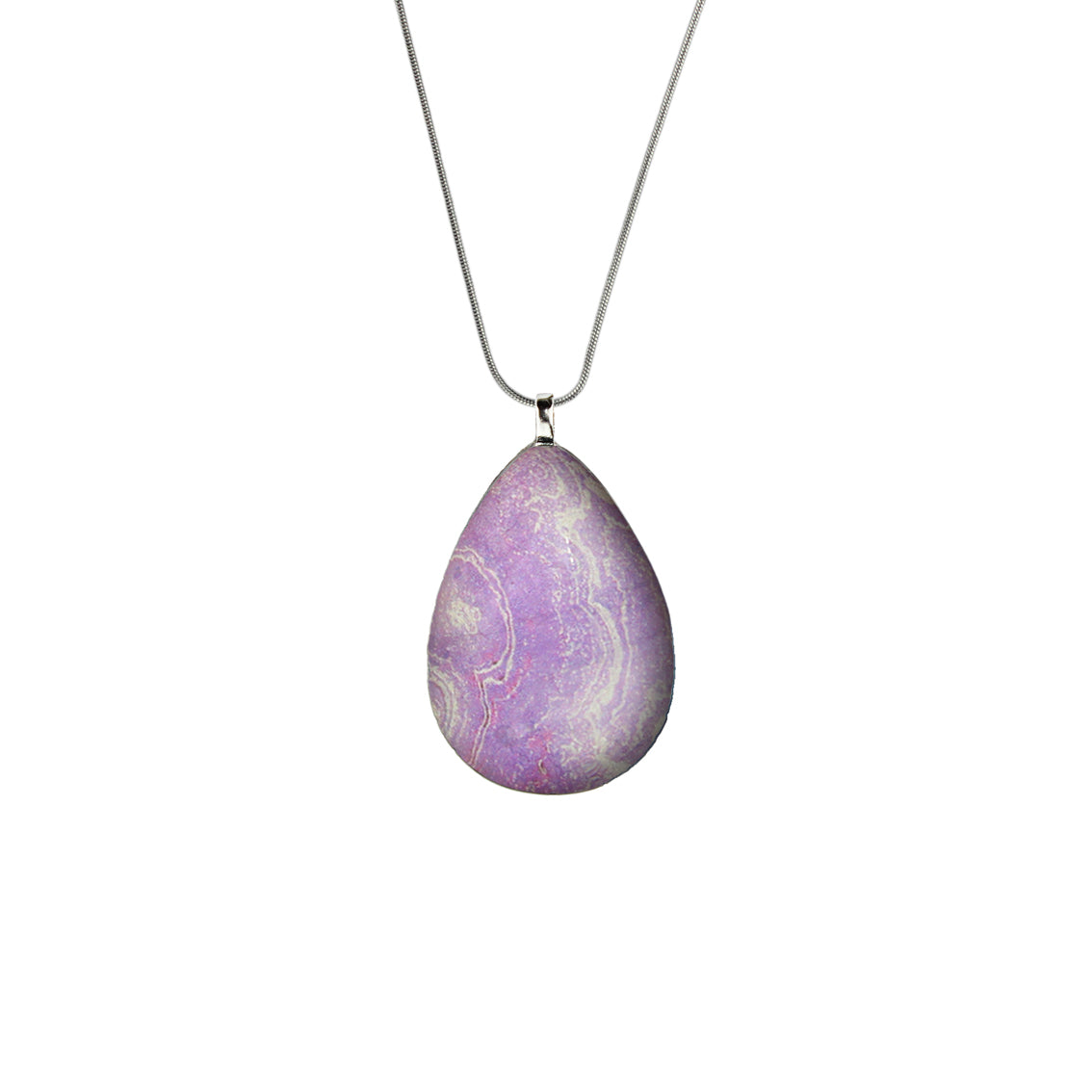 INSPIRED BY NATURE SYDNEY SANDSTONE LARGE DROP PENDANT ON A CHAIN NECKLACE - D805