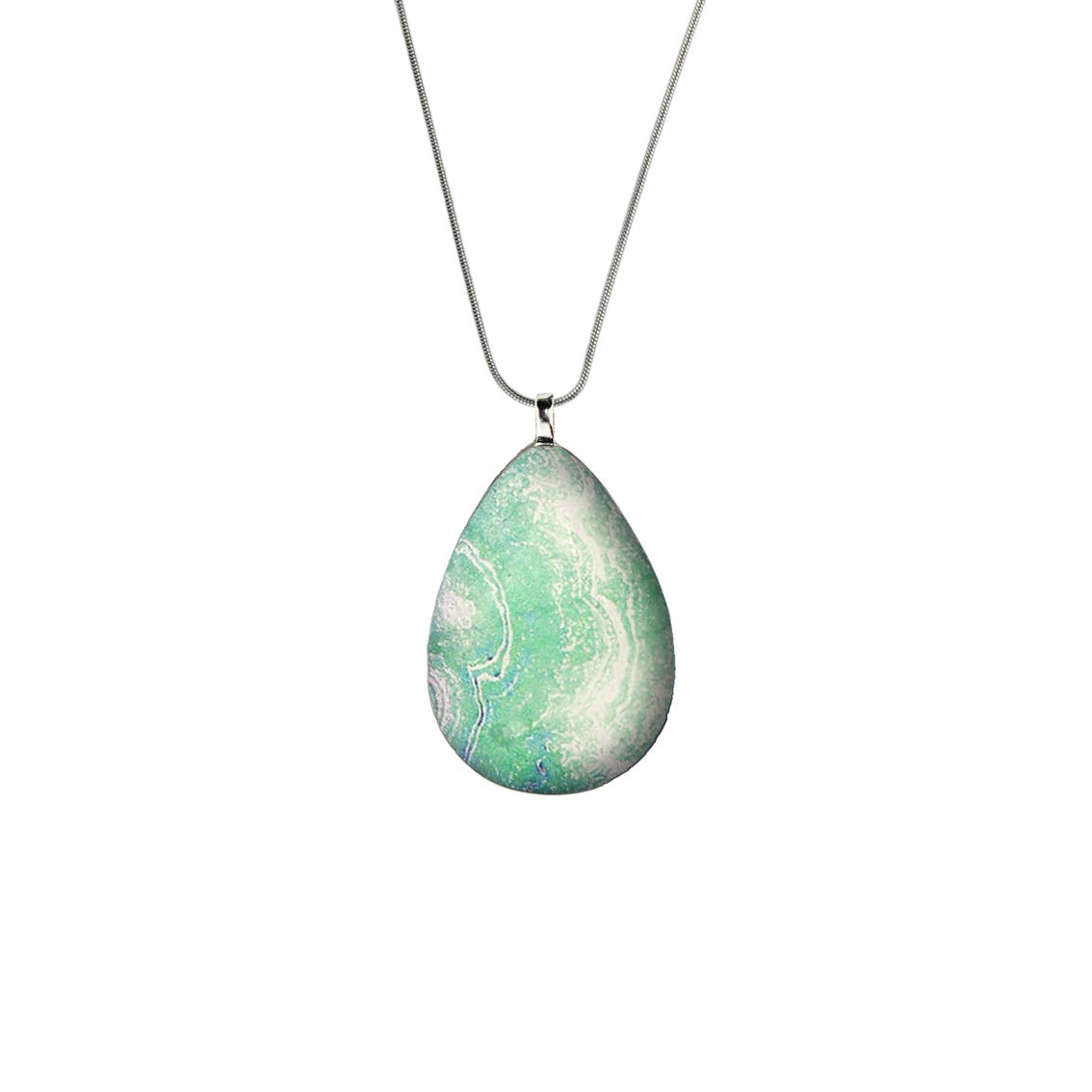 INSPIRED BY NATURE SYDNEY SANDSTONE LARGE DROP PENDANT ON A CHAIN NECKLACE - D805