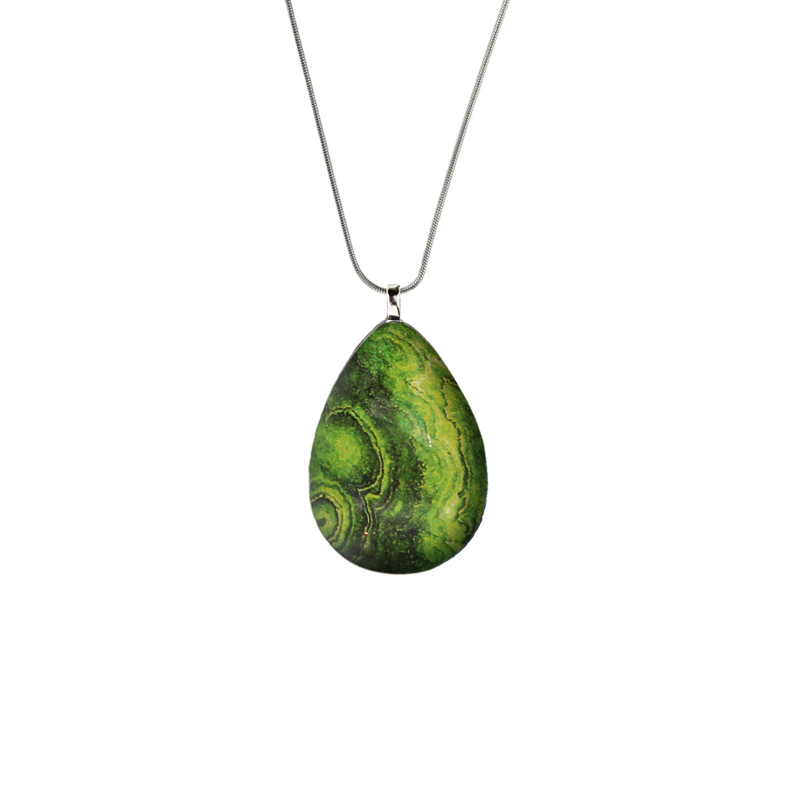 INSPIRED BY NATURE SYDNEY SANDSTONE LARGE DROP PENDANT ON A CHAIN NECKLACE - D805