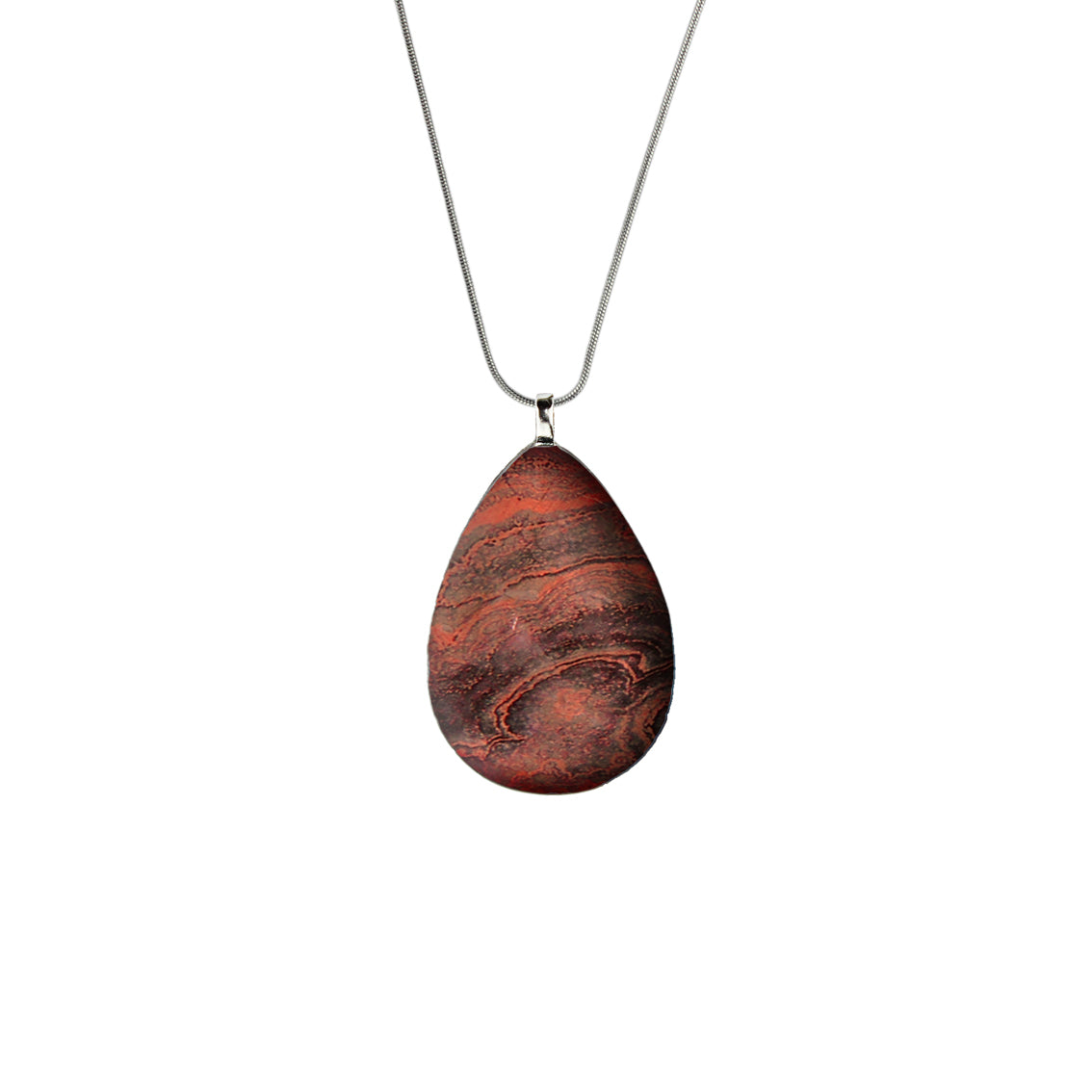 INSPIRED BY NATURE SYDNEY SANDSTONE LARGE DROP PENDANT ON A CHAIN NECKLACE - D805