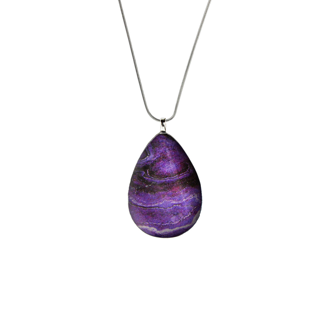 INSPIRED BY NATURE SYDNEY SANDSTONE LARGE DROP PENDANT ON A CHAIN NECKLACE - D805