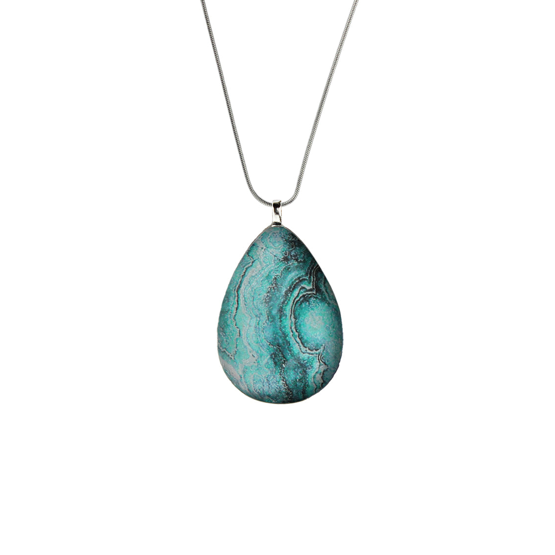 INSPIRED BY NATURE SYDNEY SANDSTONE LARGE DROP PENDANT ON A CHAIN NECKLACE - D805