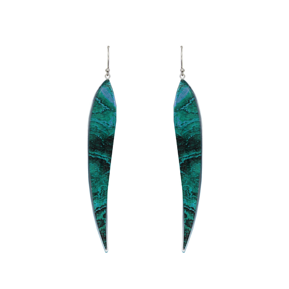 INSPIRED BY NATURE SYDNEY SANDSTONE LARGE LEAF STATEMENT EARRINGS - D822